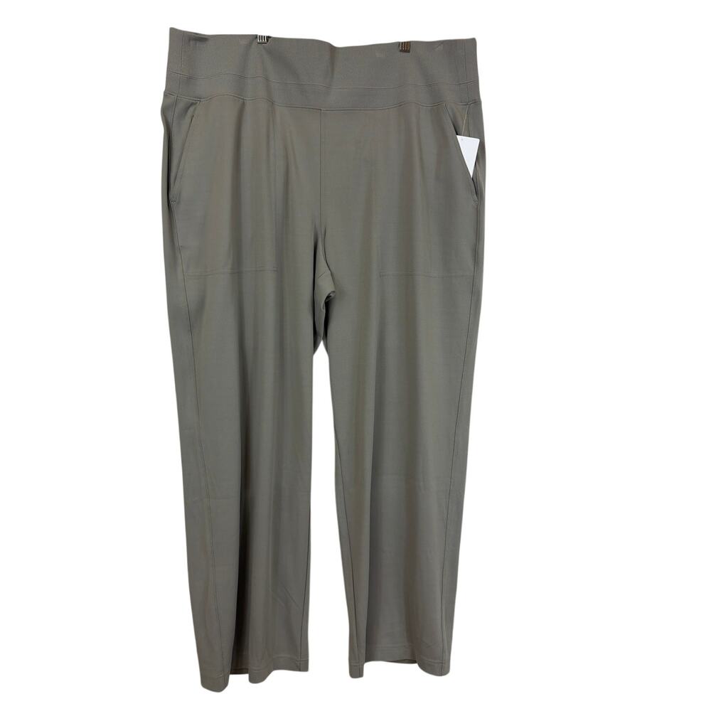 NWT Athleta Gray Plus Size Activewear Pant 2 Back Zip Pockets Travel Utility 2X